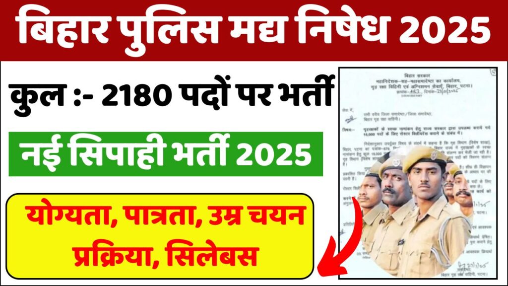 Bihar Police Excise Constable Recruitment 2025